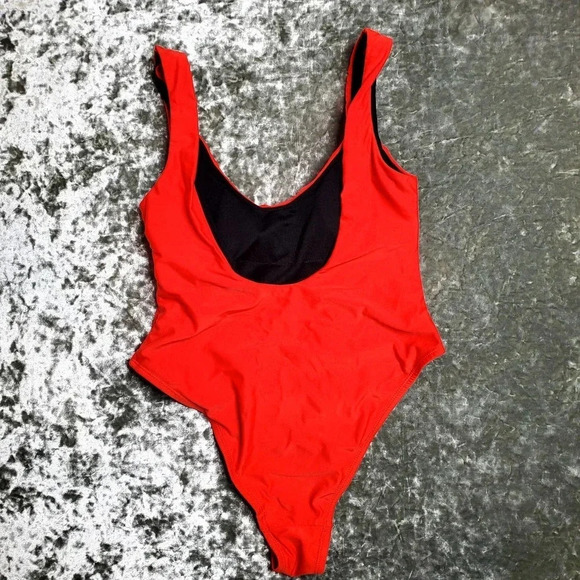 Swimsuits For All Red One-Piece Swimsuit - Picture 4 of 7